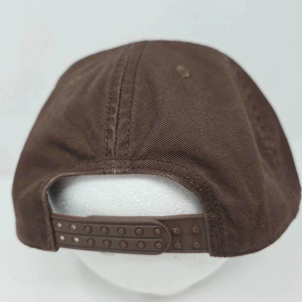 Buffalo Narrows Saskatchewan Hat OS Flying Goose Distressed Cotton Snapback Brn